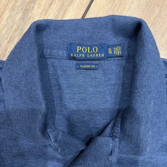 Ralph Lauren Polo Collard T Shirt Cotton Soft Touch Pony Blue - XL - Picture 2 of 5